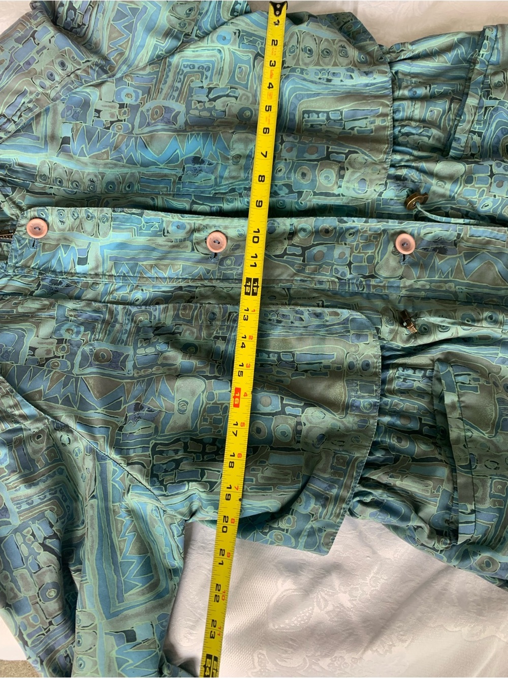 Vintage Luba Paris Blue Patterned Women’s Jacket - Picture 9 of 10